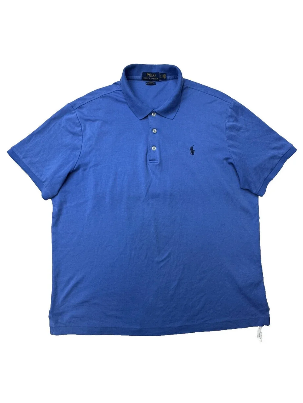 Polo Ralph Lauren Classic Fit Polo Shirt Mens Large Blue Short Sleeve Pony Logo